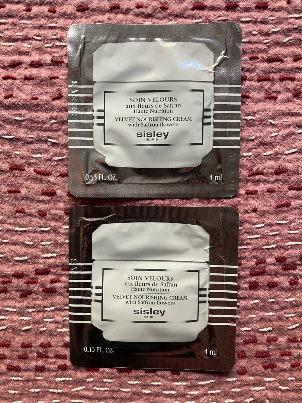 Sisley Paris velvet nourishing cream samples